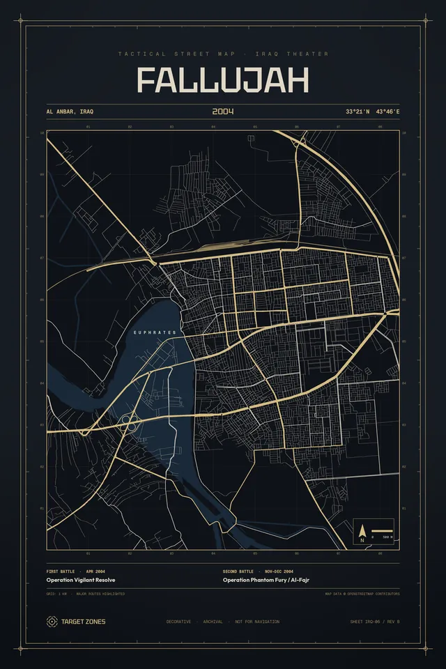 Fallujah poster, champagne gold colorway