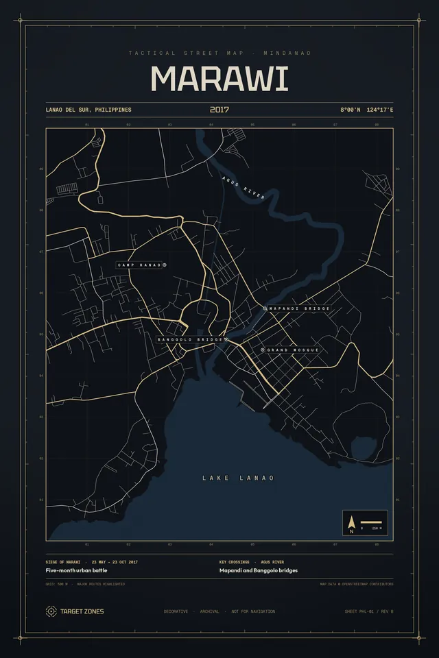 Marawi poster, champagne gold colorway