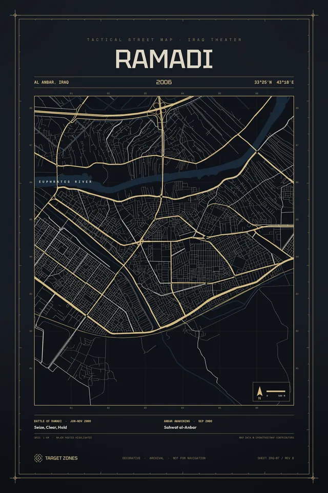 Ramadi poster, champagne gold colorway