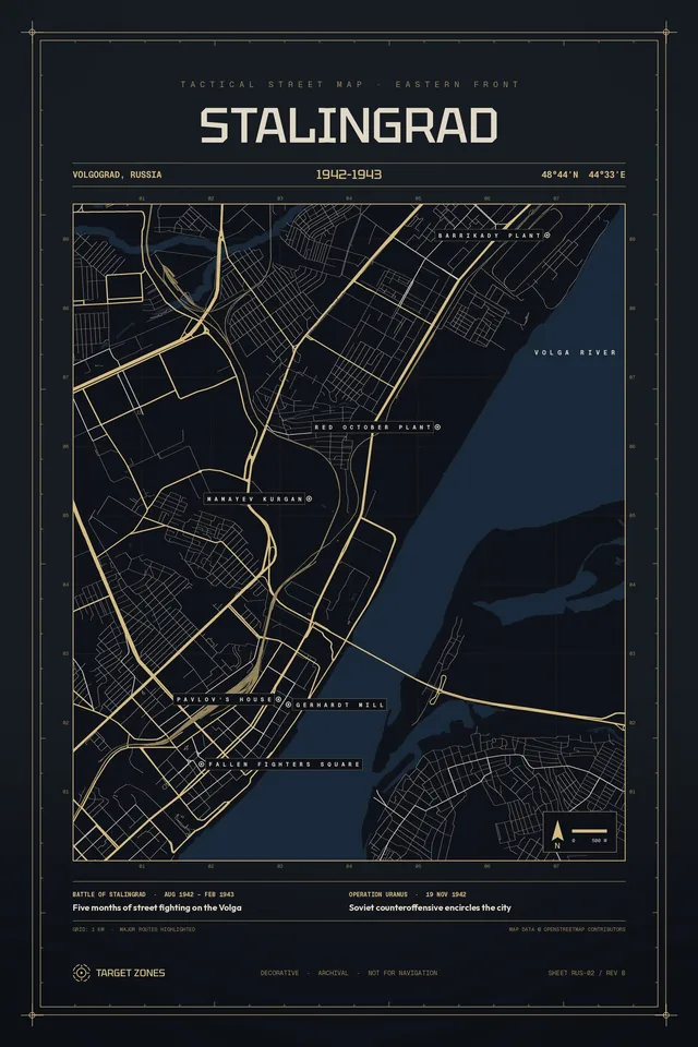 Stalingrad poster, champagne gold colorway